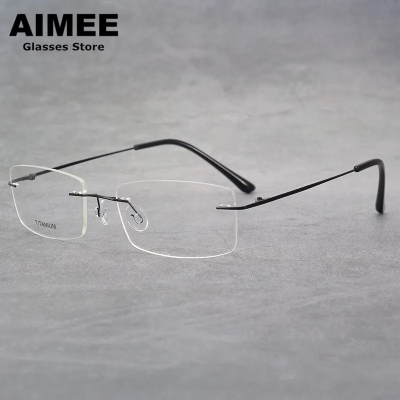 Retro Square Men's Titanium Ultralight Business Rimless Glasses Frame Women Optical Prescription Eyeglasses Blue Light Spectacle
Retro Square Men's Titanium Ultralight Business Rimless Glasses Frame Women Optical Prescription Eyeglasses Blue Light Spectacle