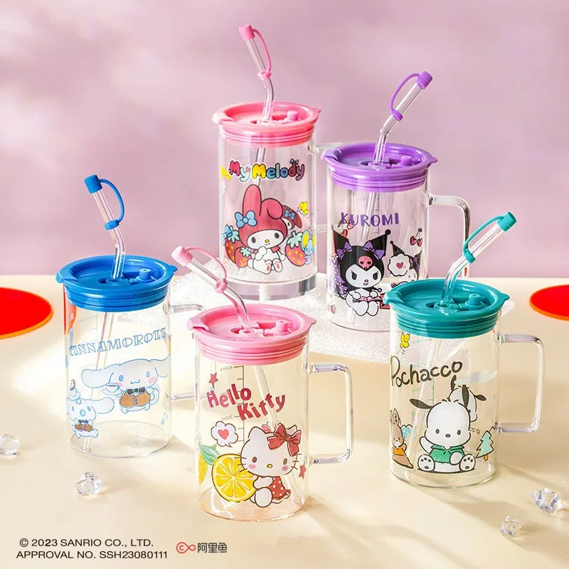 Sanrio Hello Kitty Cinnamoroll Anime Ins Fashion Glass Water Cup Cute Cartoon My Melody Pochacco Sweet Bottle Gifts for Girls 
Sanrio Hello Kitty Cinnamoroll Anime Ins Fashion Glass Water Cup Cute Cartoon My Melody Pochacco Sweet Bottle Gifts for Girls