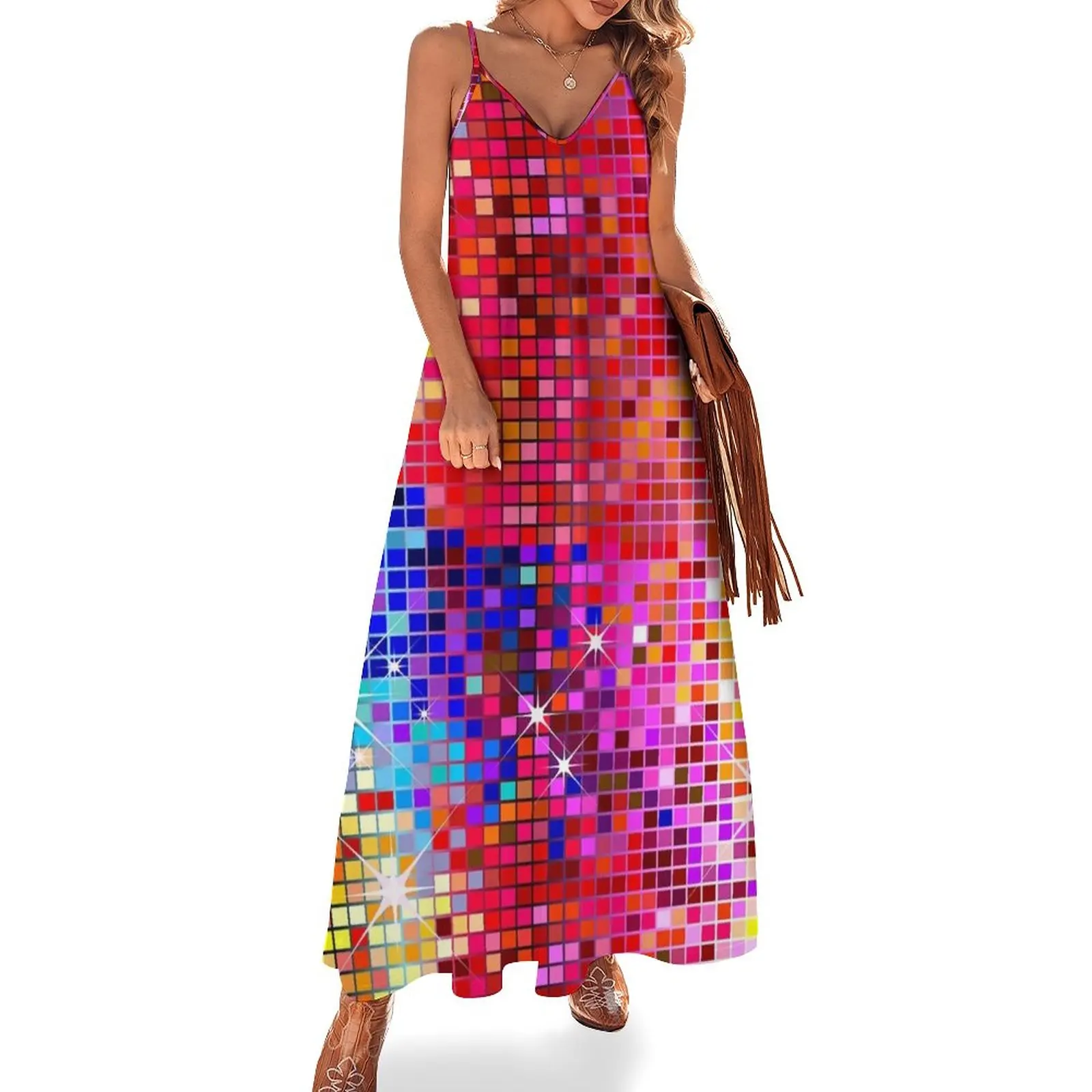 Image of Metallic Colorful Sequins Look-Disco Ball Image GlitterPattern Sleeveless Dress women dresses loose summer dress
Image of Metallic Colorful Sequins Look-Disco Ball Image GlitterPattern Sleeveless Dress women dresses loose summer dress