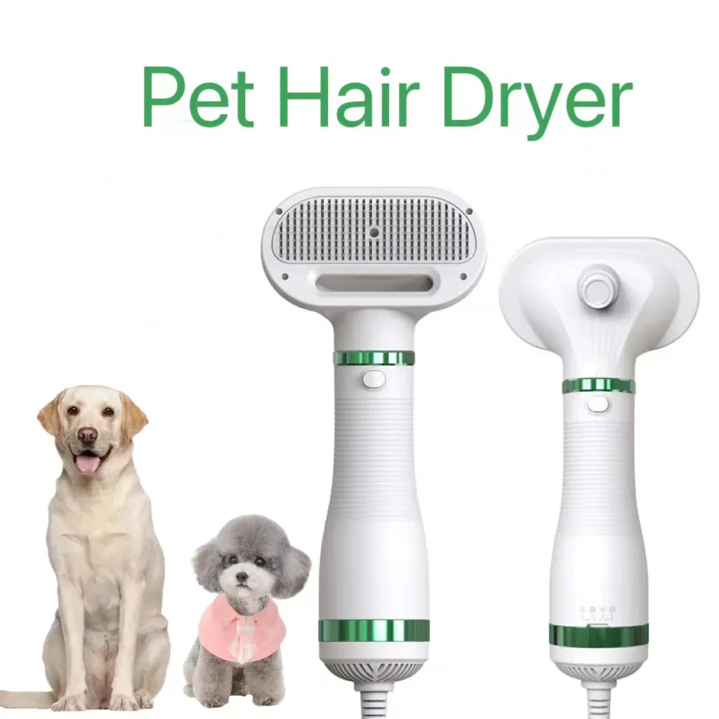 

2 In1 Pet Dog Dryer Quiet Dog Hair Dryers Comb Brush Grooming Cat Hair Comb Puppy Fur Blower Adjustable Temprature Water Blower