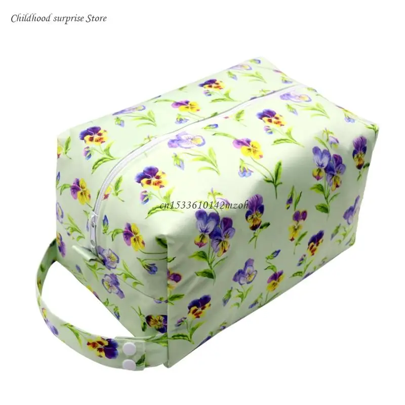 

Reusable Cloth Diaper Wet Dry Bags Large Hanging with Buttons for Stroller Waterproof Cloth Diaper Bag Zippered Dropship