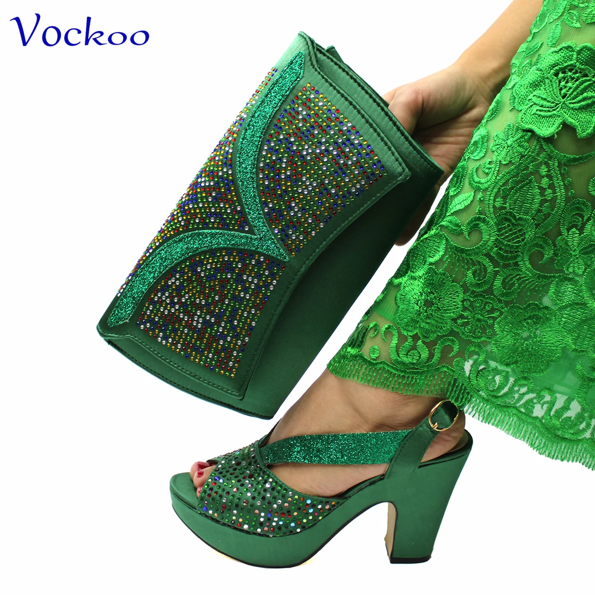 Green Color Newest Design Italian Women Shoes Matching Hand Bag Slingback High Quality with Platform for Wedding Party
Green Color Newest Design Italian Women Shoes Matching Hand Bag Slingback High Quality with Platform for Wedding Party