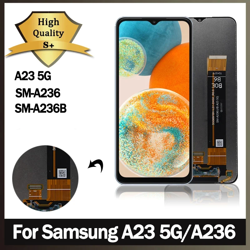 ЖК-дисплей 6,6 дюйма для Samsung A23, дисплей с сенсорным экраном и дигитайзером в сборе, Замена для Samsung A236U, A236B, A236B/DS дисплей
ЖК-дисплей 6,6 дюйма для Samsung A23, дисплей с сенсорным экраном и дигитайзером в сборе, Замена для Samsung A236U, A236B, A236B/DS дисплей