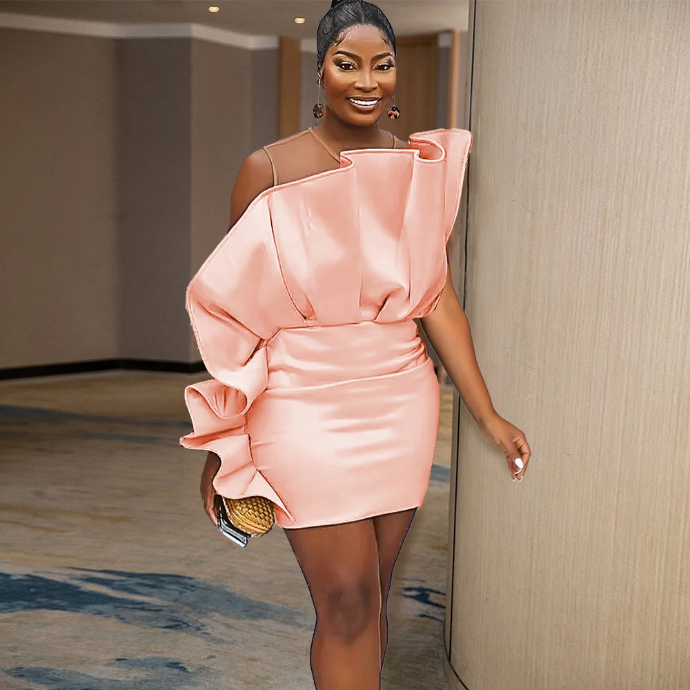 Women Pink Dress Party Ruffle Stylish Occasion Celebrate Sleveless Mesh Patchwork Elegant Slim Summer Homecoming Robe Gowns 2022
Women Pink Dress Party Ruffle Stylish Occasion Celebrate Sleveless Mesh Patchwork Elegant Slim Summer Homecoming Robe Gowns 2022