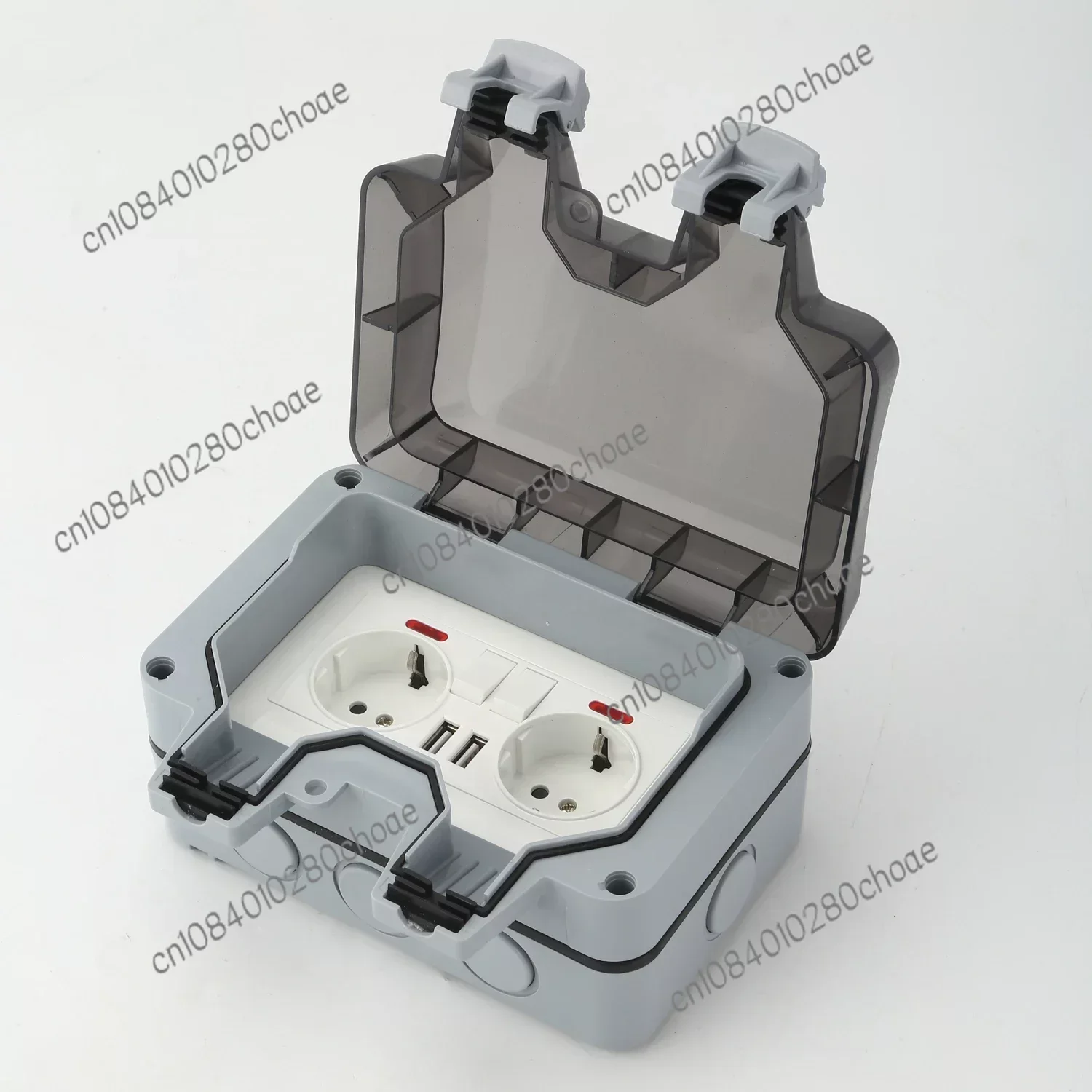 IP66 Weatherproof Switch Socket Box Double German Electric Wall Socket Switch Outdoor Waterproof Box Cover Stock Outlet
IP66 Weatherproof Switch Socket Box Double German Electric Wall Socket Switch Outdoor Waterproof Box Cover Stock Outlet