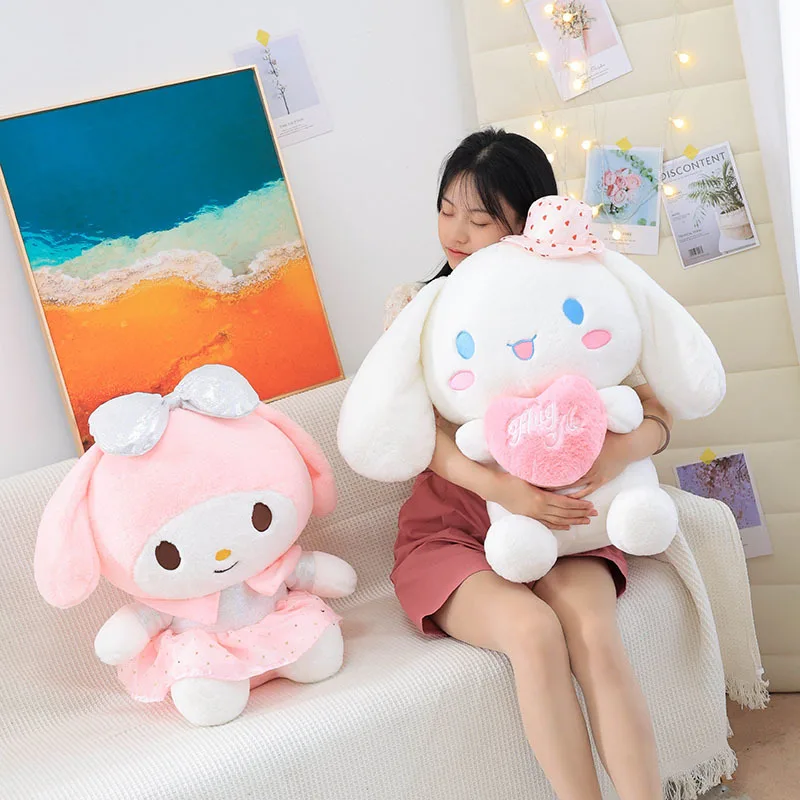 

Sanrio Cinnamorol Love Plush Toys Kawaii Stuffed My Melody Plush Doll Anime Cartoon Ragdoll Home Decor Girls Gift Anime Doll