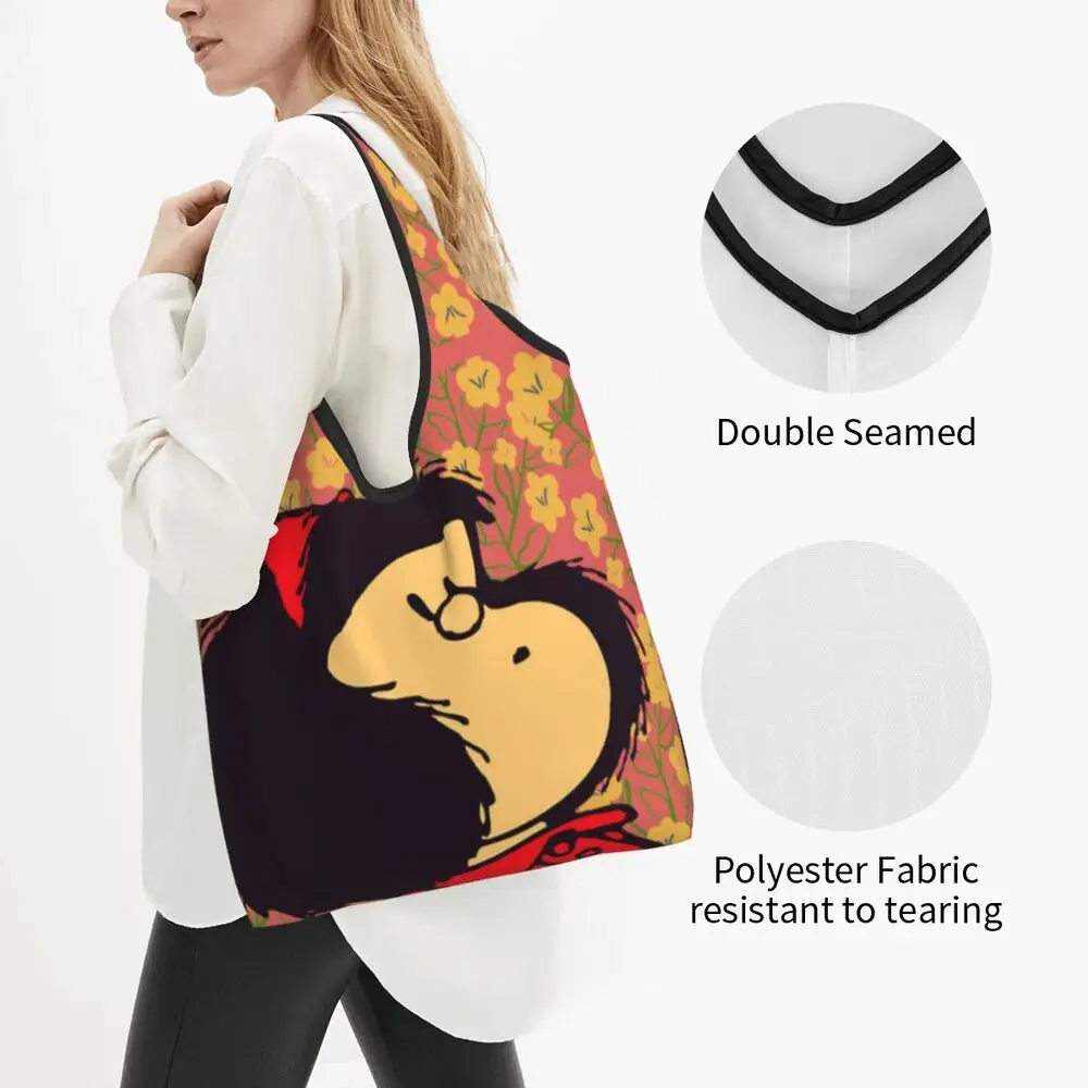 Custom Vintage Mafalda Manga Grocery Shopping Bag 115 S0331dbb79af9464da71b27110927d030L