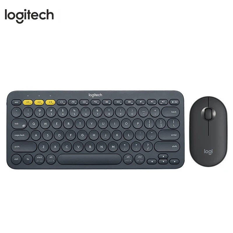 

Logitech K380 Keyboard Wireless Bluetooth And Mouse Set Keyboard Mute Keyboard and mouse set K380 black + Pebble black