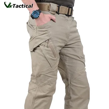 QWANG Men's Tactical Pants, Camo Hiking Pants, Military Ripstop Cargo Pants,  Multi-Pocket Casual Work Pants 