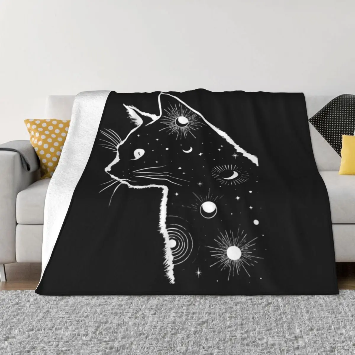 Black Galaxy Cat Soft Micro Fleece Blanket Fashionable Portable For Bedroom AntiPilling
Black Galaxy Cat Soft Micro Fleece Blanket Fashionable Portable For Bedroom AntiPilling