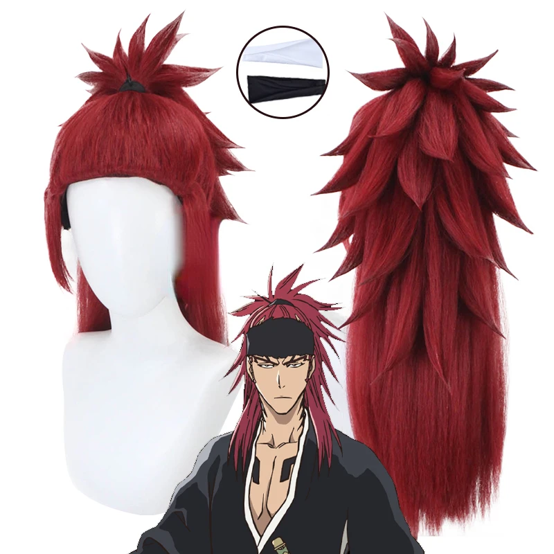 Anime Bleach Renji Abarai Cosplay Wig Dark Red Long Hair Ponytail Headband Thousand-Year Blood War The Separation 6th Division 
Anime Bleach Renji Abarai Cosplay Wig Dark Red Long Hair Ponytail Headband Thousand-Year Blood War The Separation 6th Division