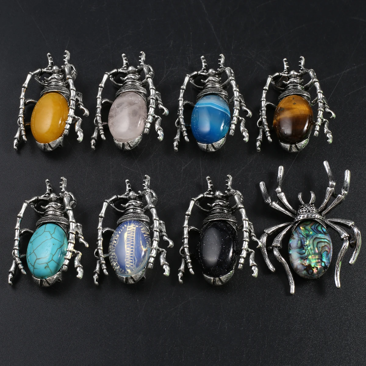 5 PCS Natural Stone Metal Alloy Inlaid Agate Long Horned Beetles Shaped Pendant Brooch Jewelry Making DIY Necklace Accessories
5 PCS Natural Stone Metal Alloy Inlaid Agate Long Horned Beetles Shaped Pendant Brooch Jewelry Making DIY Necklace Accessories