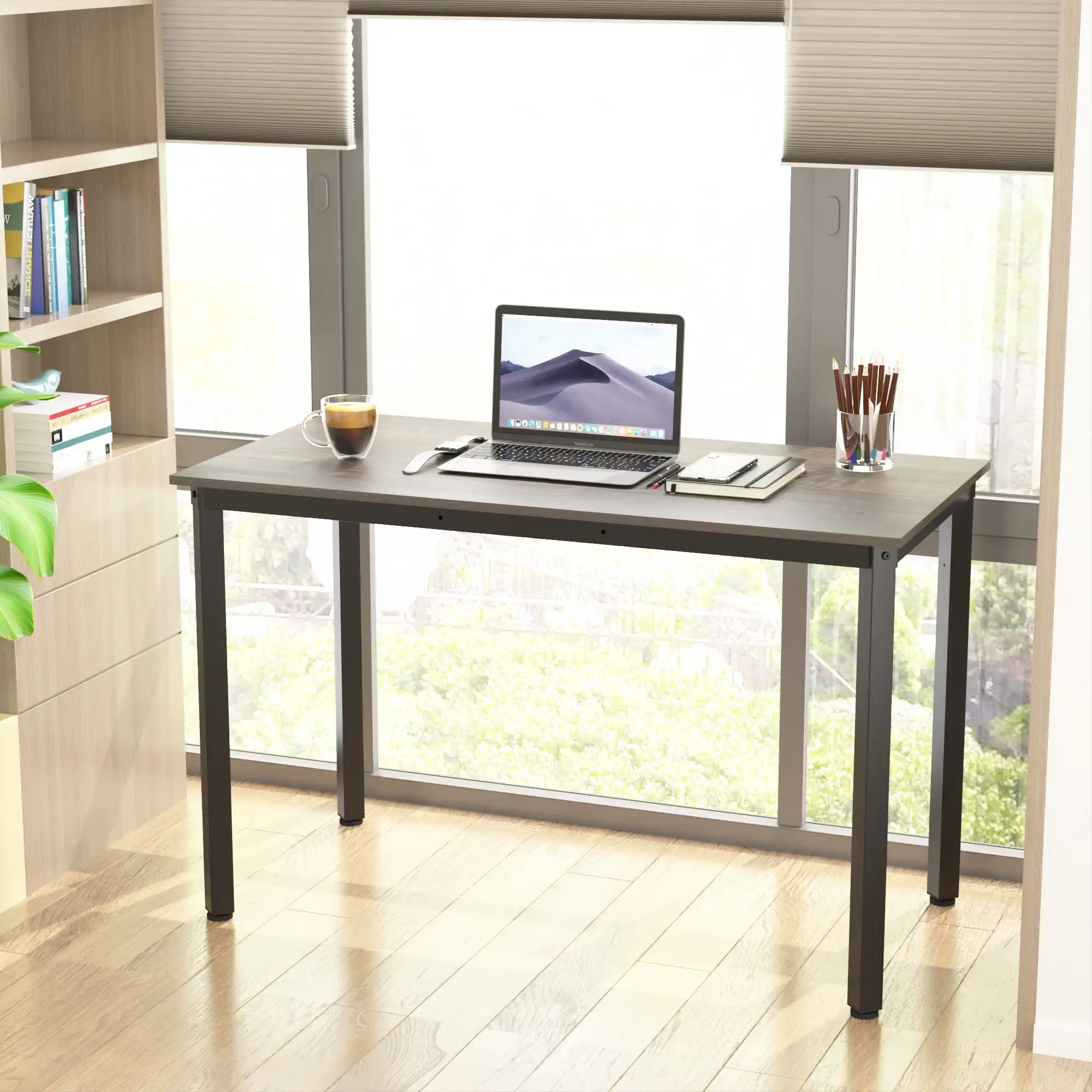Refined Fashionable and Elegant Simple Computer Desk 55" Small Laptop Gaming Desk Workstation for Home Apartment Black Oak
Refined Fashionable and Elegant Simple Computer Desk 55" Small Laptop Gaming Desk Workstation for Home Apartment Black Oak