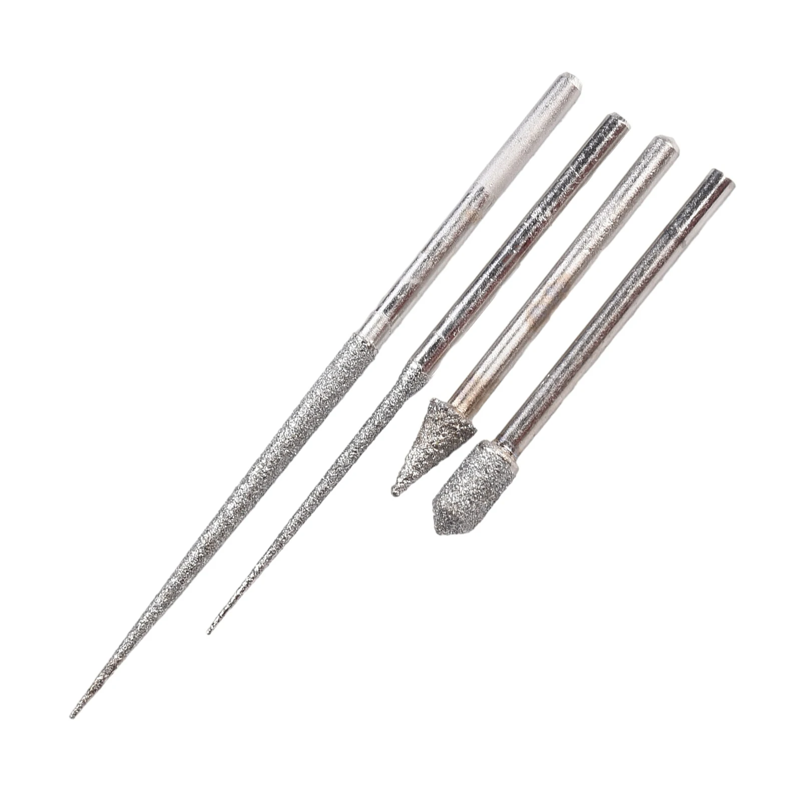 4pcs 3mm Shank Diamond Grinding Head Grinding Needle Bit Burr Mini Drill For Metal Glass Jade Engraving Drilling Carving Tool
4pcs 3mm Shank Diamond Grinding Head Grinding Needle Bit Burr Mini Drill For Metal Glass Jade Engraving Drilling Carving Tool