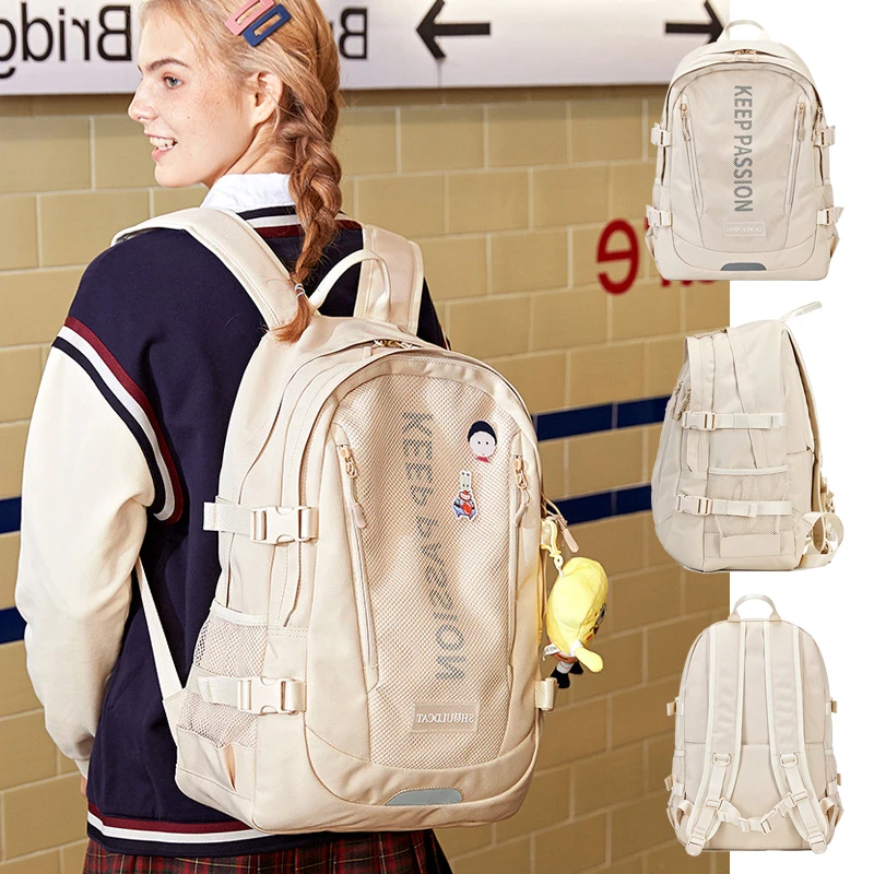 

Модный школьный ранец унисекс, вместительный портативный дорожный рюкзак для студентов, индивидуальная легкая сумка в Корейском стиле