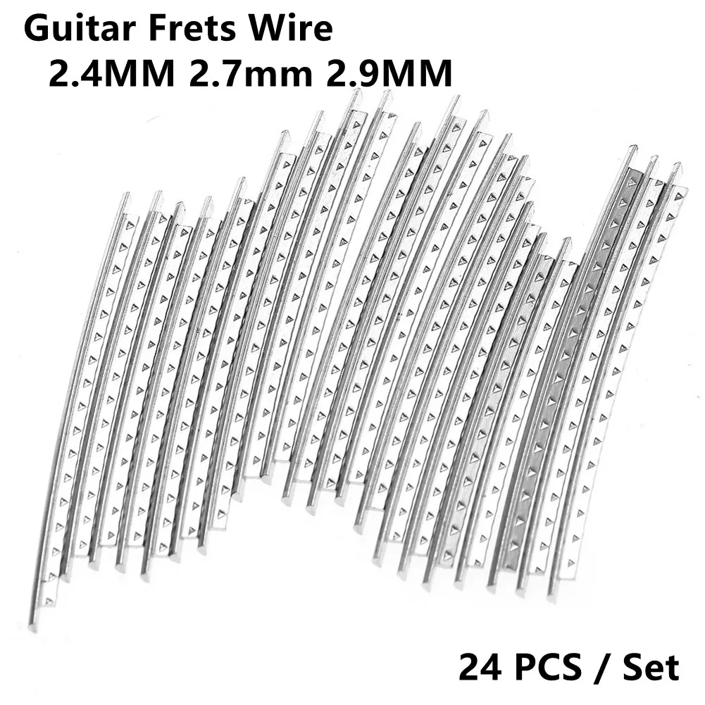 24pcs Guitar Frets Wire Fingerboard Nickel Silver 2.4MM 2.7mm 2.9MM Luthier Tool Guitar Scale Lines Accessories
24pcs Guitar Frets Wire Fingerboard Nickel Silver 2.4MM 2.7mm 2.9MM Luthier Tool Guitar Scale Lines Accessories