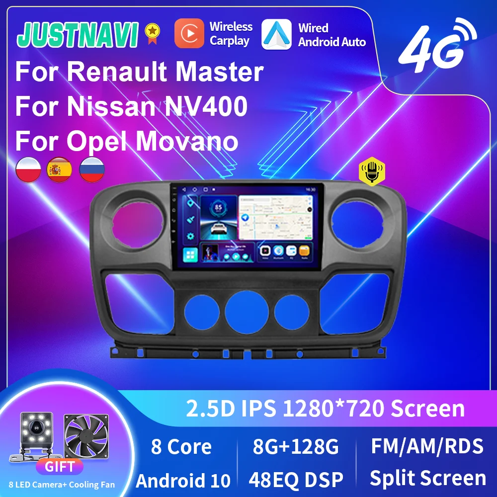 JUSTNAVI Car Radio For Renault Master For Opel Movano for Nissan NV400 2010-2021 Multimedia Video Player GPS Navigation 2din DVD
JUSTNAVI Car Radio For Renault Master For Opel Movano for Nissan NV400 2010-2021 Multimedia Video Player GPS Navigation 2din DVD
