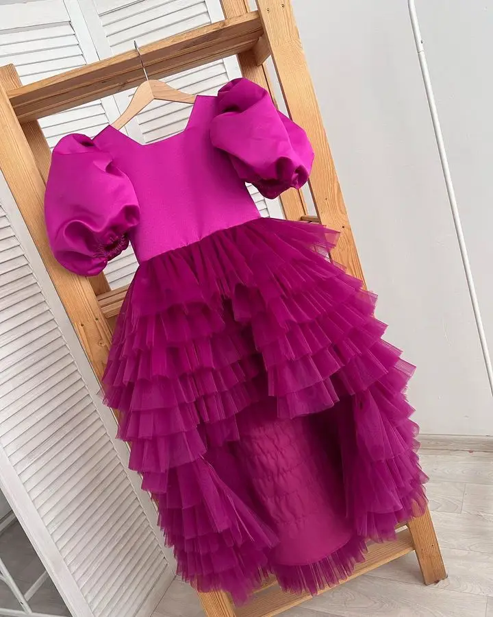 Puffy Hi-Low Girl Dress Layers Boat Neck Short Flower Girl Dresses Cute Baby Girl Dress Princess Dress First Communion Dress
Puffy Hi-Low Girl Dress Layers Boat Neck Short Flower Girl Dresses Cute Baby Girl Dress Princess Dress First Communion Dress