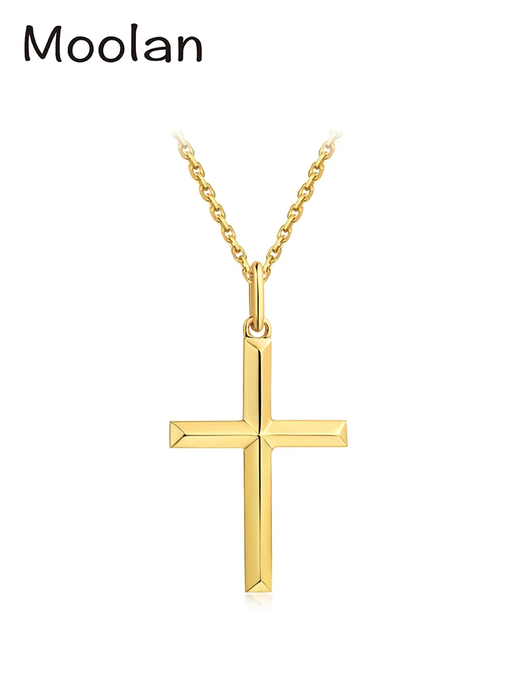 

Moolan Jewel 2023 New Faceted Cross Pendant Necklace 925 Sterling Silver Premium Sense Of Temperament Collarbone Chain