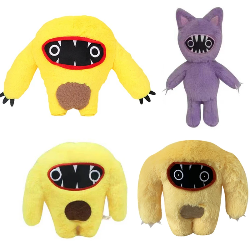 

New 4pc JOYVILLE Happy Valley Tooth Show Monster Doll Dinosaur Horror Game Surrounding Halloween Plush Toys