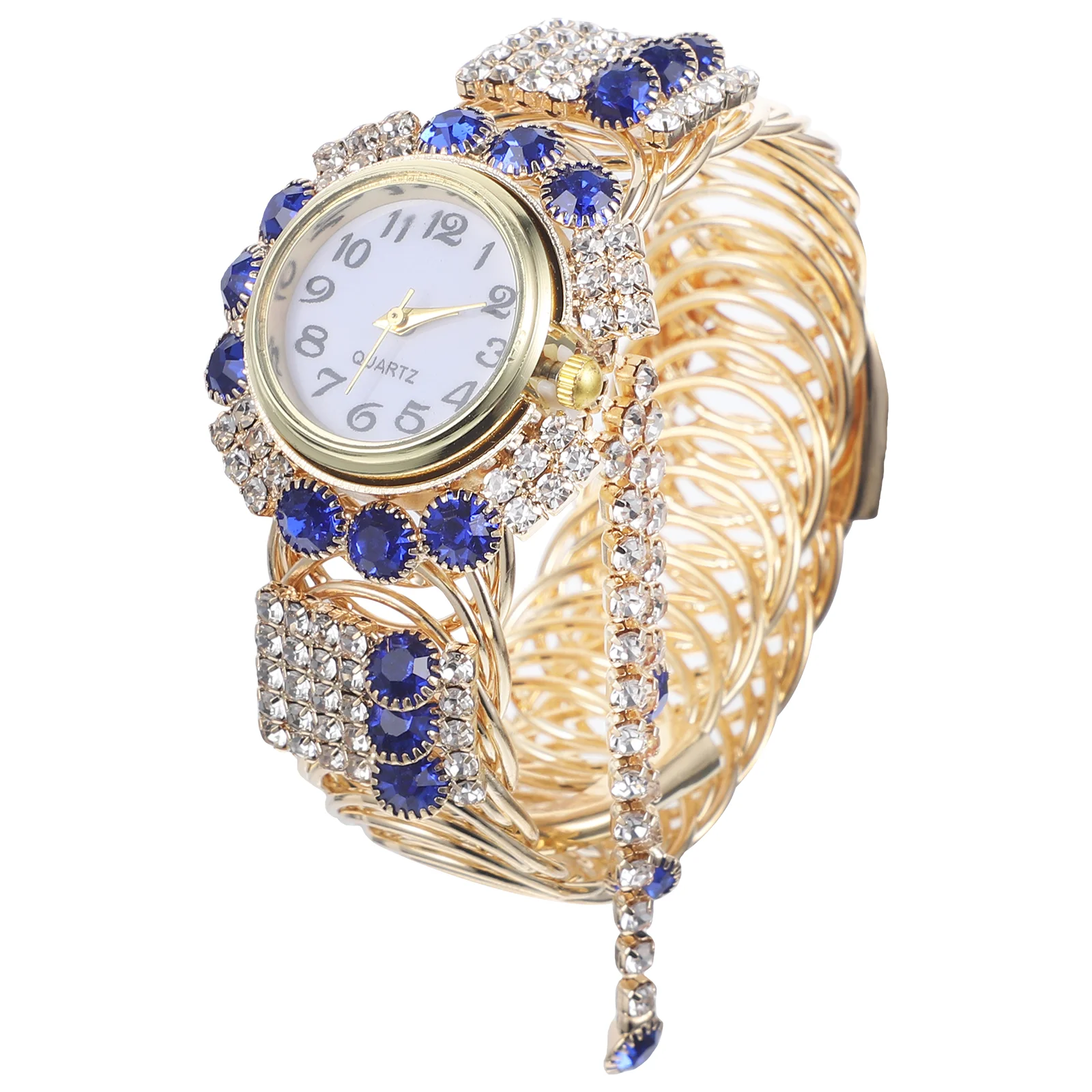

Ladies Watches Bracelet Lady Quartz Fashion Full Diamond Wristwatch Golden Miss