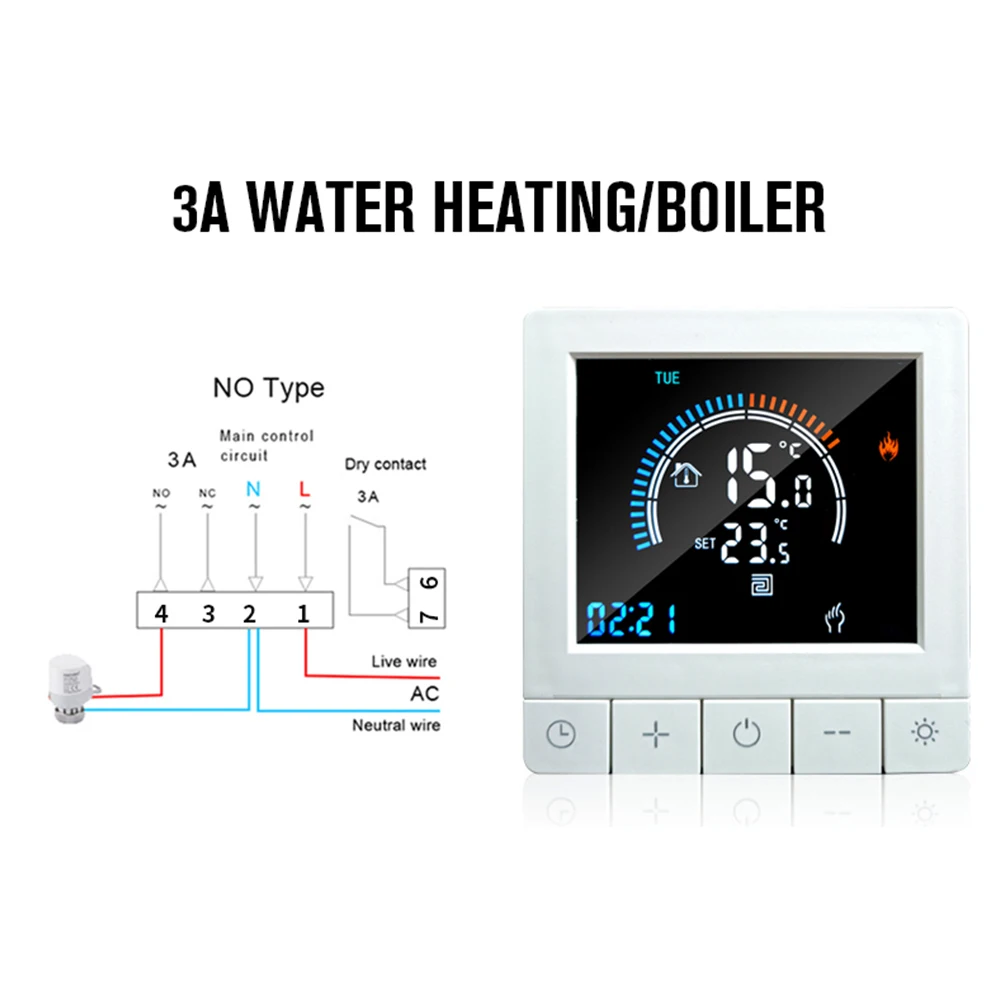 WiFi Thermostat Plastic 3A/16A Room Thermostat Digital Temperature Controller LCD Controller Underfloor Programmable Thermostat
WiFi Thermostat Plastic 3A/16A Room Thermostat Digital Temperature Controller LCD Controller Underfloor Programmable Thermostat