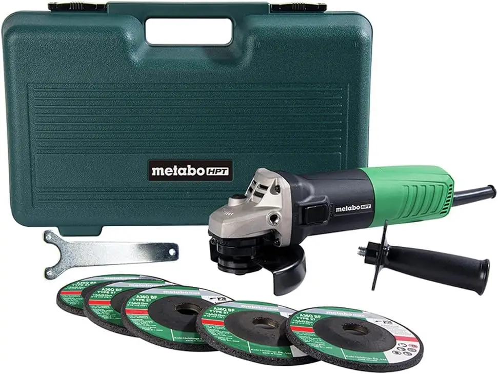 4-1/2-Inch Angle Grinder, Includes 5 Grinding Wheels & Hard Case, 6.2-Amp Motor, Compact & Lightweight, G12SR4
4-1/2-Inch Angle Grinder, Includes 5 Grinding Wheels & Hard Case, 6.2-Amp Motor, Compact & Lightweight, G12SR4