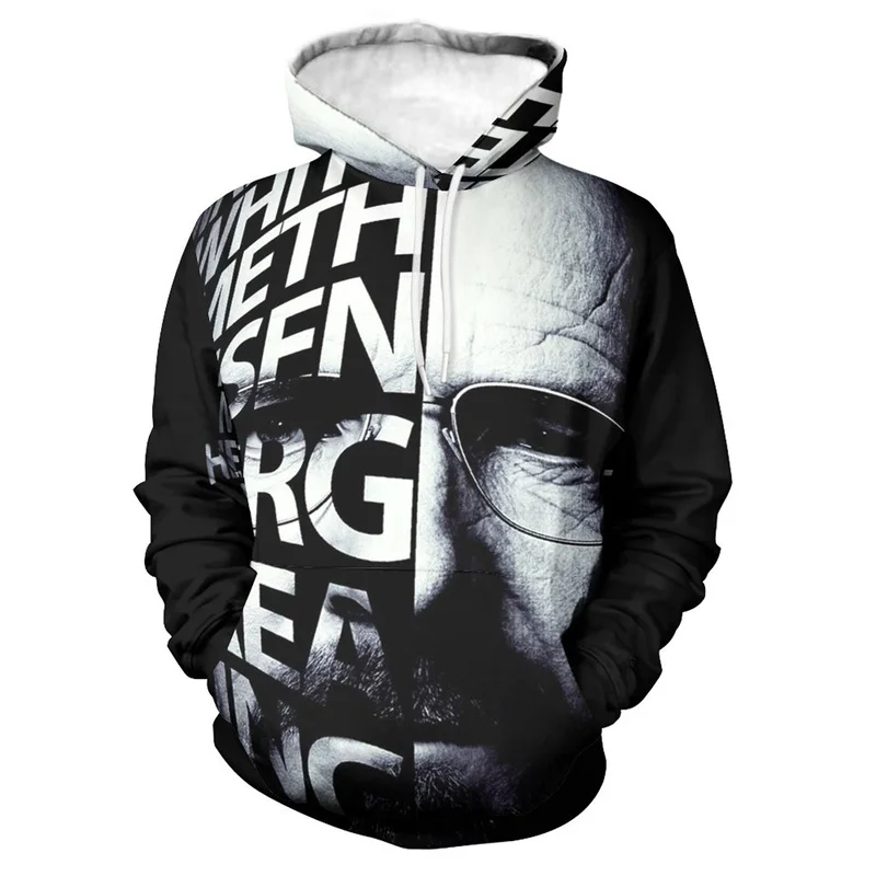 

Men's and Women's Breaking Bad Heisenberg 3D Printed Hoodie Trendy Fashion Casual Hooded Sweatshirt Spring Spring Street Top