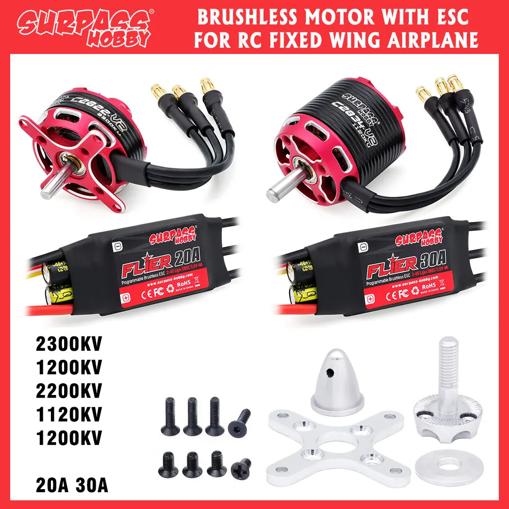 Двигатель бесщеточный SURPASS HOBBY 2300KV 1200KV 2200KV 1120KV 1200KV с внешним ротором 2-4S 20A 30A ESC
Двигатель бесщеточный SURPASS HOBBY 2300KV 1200KV 2200KV 1120KV 1200KV с внешним ротором 2-4S 20A 30A ESC