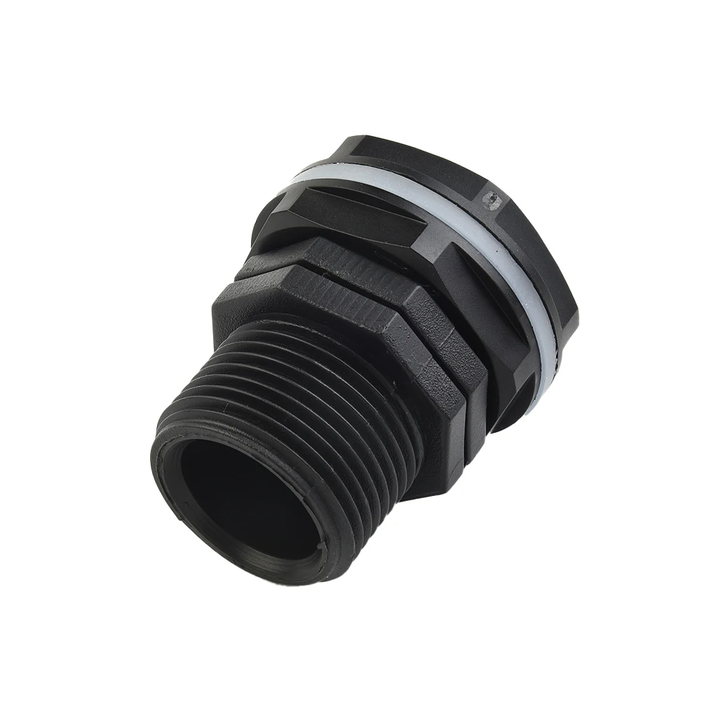 

1Pc PP Tank Bushing Threaded Fitting Flange Connection External Thread IBC Rain Barrel Liner 3/4inch 1inch 2inch Part