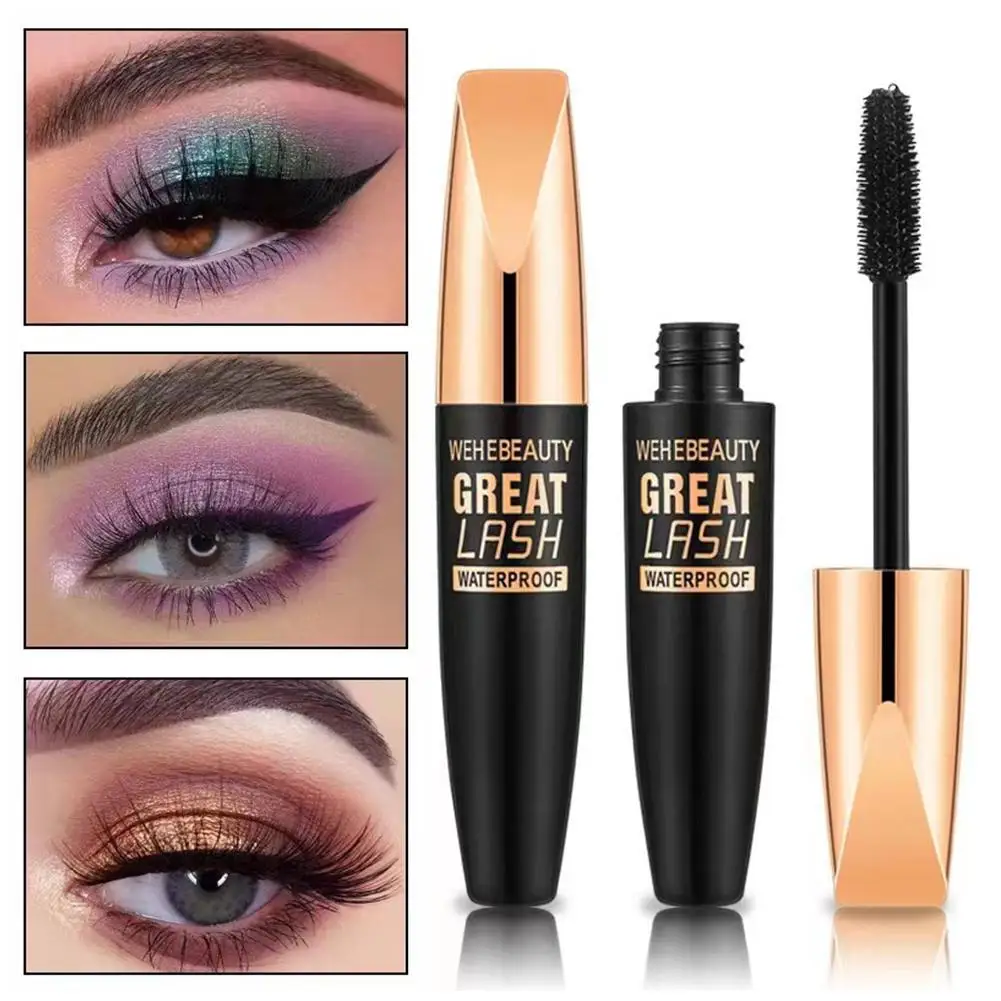 

2 In 1 Mascara 4D Silk Fiber Lash Mascara Waterproof Lengthening Cosmetics Eye Mascara Ship Lashes Curling Thick Eye Makeup