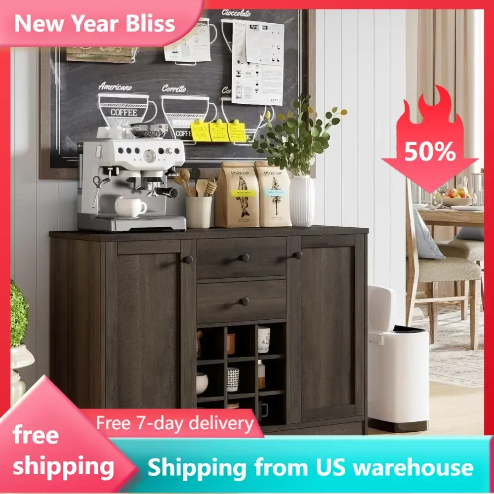 Buffet Sideboard Bar Cabinet with Storage,with 2 Drawers and Adjustable Shelves,43.3’ Farmhouse Coffee Bar Cabinet
Buffet Sideboard Bar Cabinet with Storage,with 2 Drawers and Adjustable Shelves,43.3’ Farmhouse Coffee Bar Cabinet