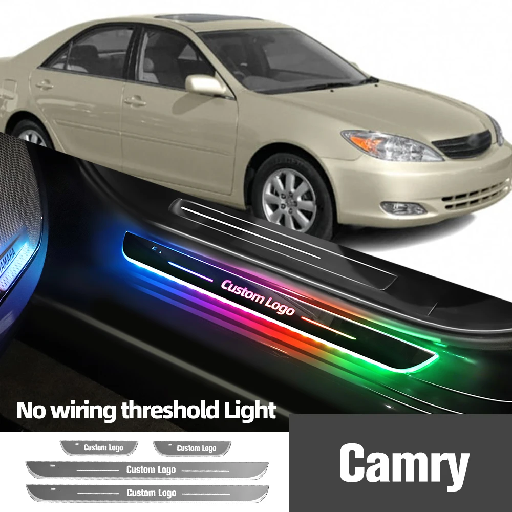 

For Toyota Camry 1997-2023 2012 2017 Car Door Sill Light Customized Logo LED Welcome Threshold Pedal Lamp Accessories
