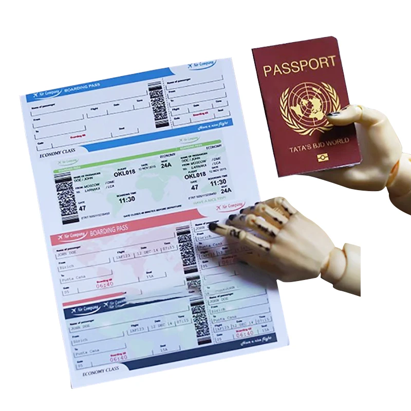 1/3 1/4 Size Dollhouse Miniature Passport Air Ticket Mini Dolls House Decor Accessories For Kids Pretend Play Toys
1/3 1/4 Size Dollhouse Miniature Passport Air Ticket Mini Dolls House Decor Accessories For Kids Pretend Play Toys