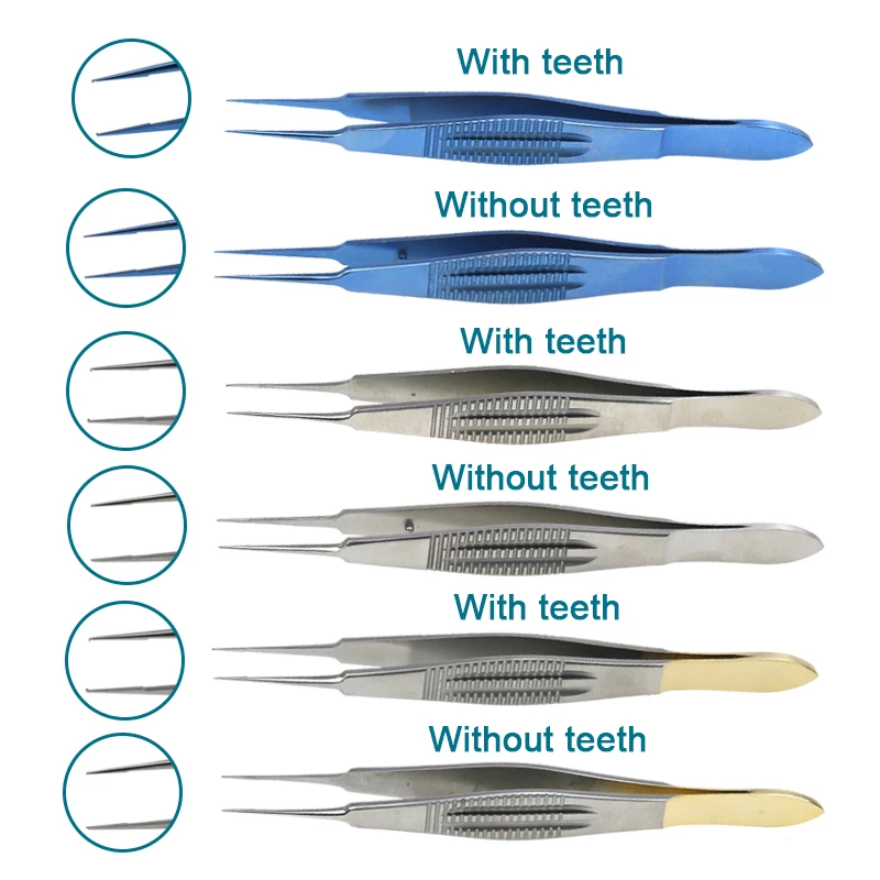 1pcs Castroviejo Tying Forceps with Teeth Without Teeth Stainless Steel Titanium Ophthalmic Instrument 6 Types
1pcs Castroviejo Tying Forceps with Teeth Without Teeth Stainless Steel Titanium Ophthalmic Instrument 6 Types