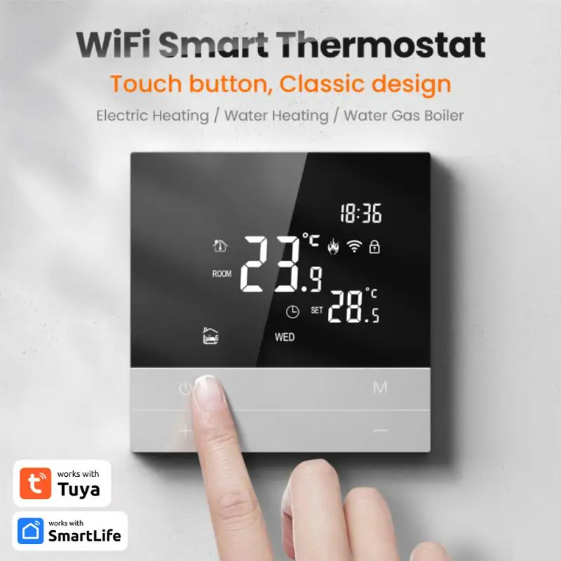 

WiFi Smart Thermostat Tuya Electric Floor Heating Water/Gas Boiler Temperature Remote Controller Works With Alexa