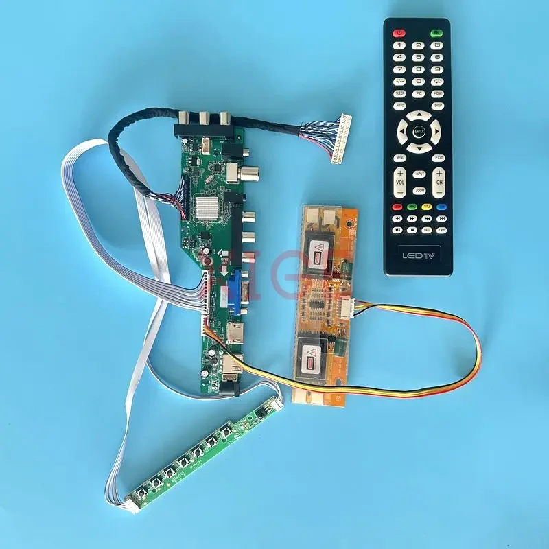 

Driver Board Fit LTM170E5 LTM170E6 LTM170E8 4CCFL DVB Digital Signal 1280*1024 USB+HDMI+VGA+AV+IR LCD Display DIY Kit LVDS-30Pin