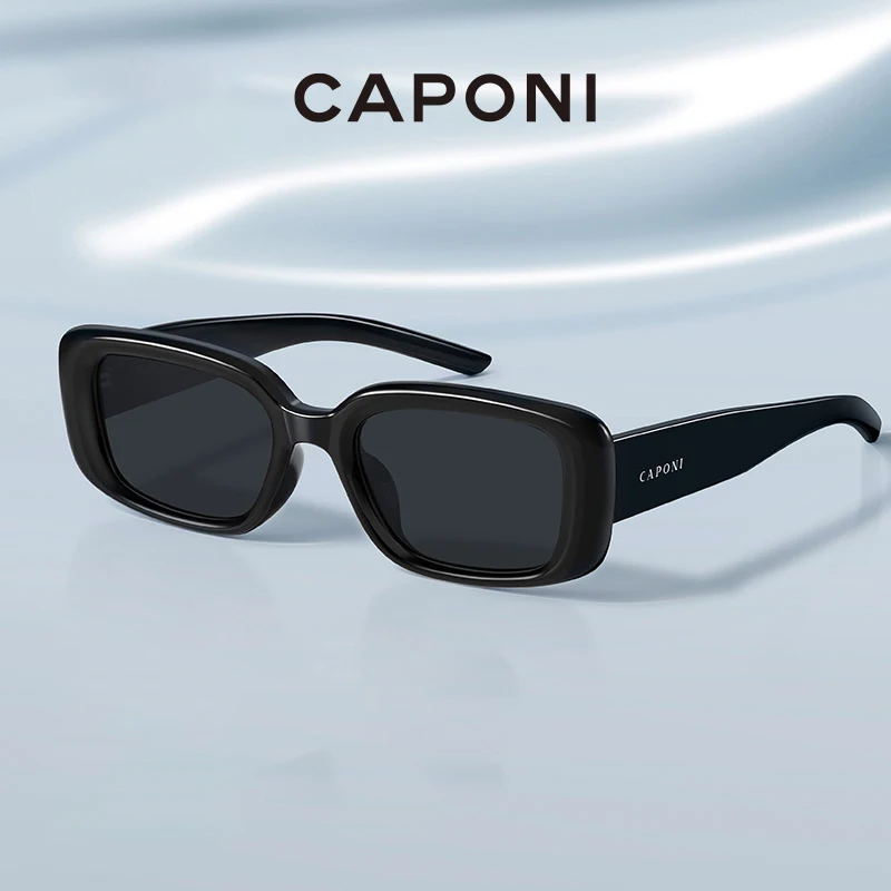 

CAPONI Brand New Fashion Women's Sunglasses TR-90 Frame Rectangle Style Polarized Sun Glasses UV400 Protection Shades CP7573