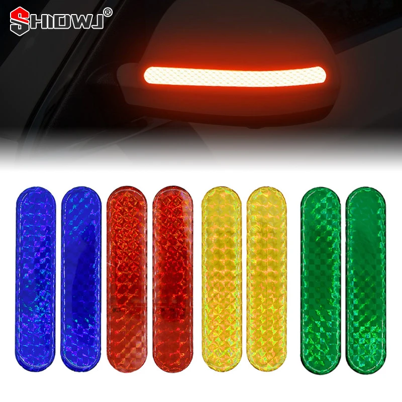 

1Pair Car Reflective Sticker Car Door Safety Warning Mark Reflector Tape Strips Auto Motorcycle Bike Reflector Stickers
