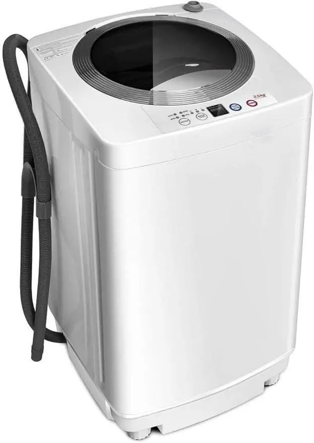 

Giantex Portable Washing Machine, Full Automatic Washer and Spinner Combo, with Built-in Pump Drain 8 LBS Capacity Compact Laund