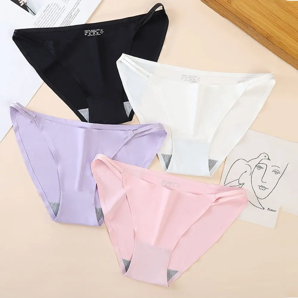Simple Sweet Low-waist Bandage Nylon Solid Color Ice Silk Panties Seamless Thong G-strings Women Briefs
Simple Sweet Low-waist Bandage Nylon Solid Color Ice Silk Panties Seamless Thong G-strings Women Briefs