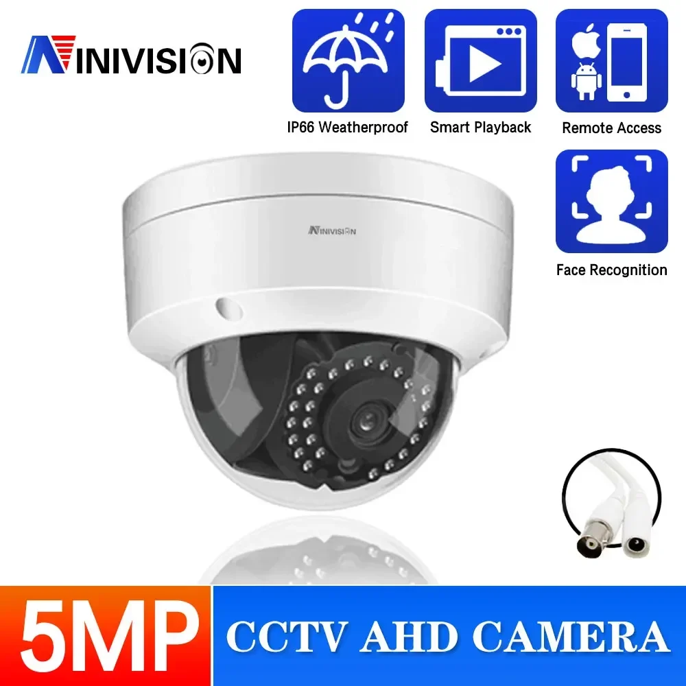 

H.265 5MP Surveillance CCTV Camera Vandalproof 5MP HD Camera Motion Face-Detection IR Cut Night Vision Big Dome AHD Camera