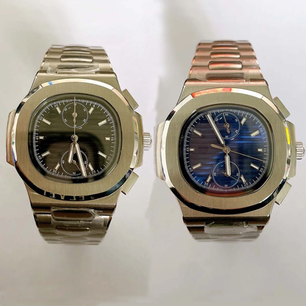 

High Quality Men's Watch Business Watch Green Luminous Watches Luxury Sapphire Glass Watch Men Chronograph 41mm VK61 Movement
