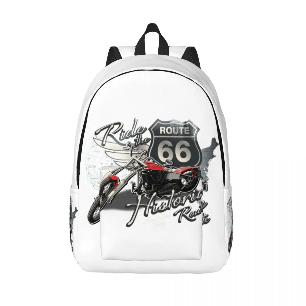 US 66 Biker Travel Canvas Backpack School Laptop Bookbag Route 66 America Highway Motorcycle College Student Daypack Bags
US 66 Biker Travel Canvas Backpack School Laptop Bookbag Route 66 America Highway Motorcycle College Student Daypack Bags