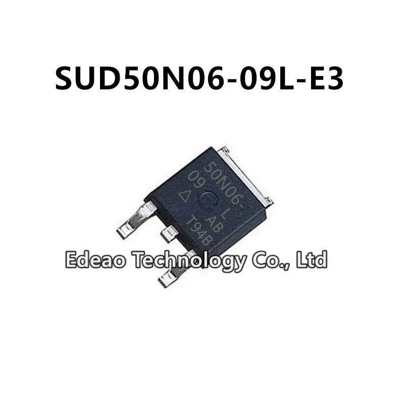 

10Pcs/lot NEW 50N06-09 SUD50N06-09L TO-252 SUD50N06-09L-E3 50A/60V N-channel MOSFET field-effect transistor