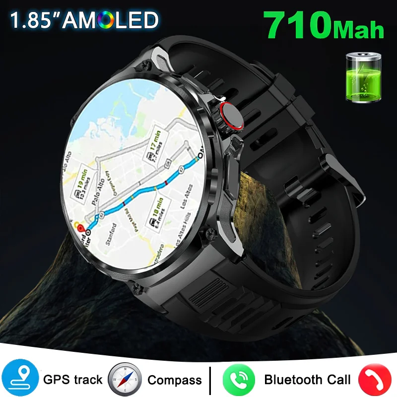 

For Huawei Xiaomi GPS Sports Track Smart Watch Men Bluetooth Call 710mAH Battery 400+dial Heart Rate Blood Pressure Smart watch