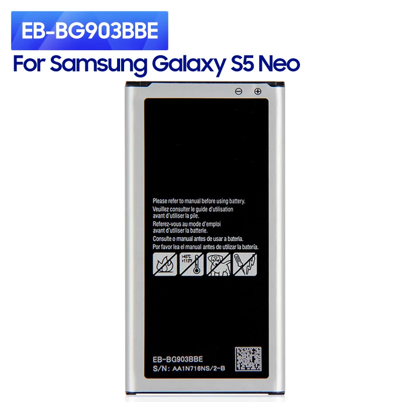 

NEW Replacement Battery EB-BG903BBE For Samsung Galaxy S5 Neo SM-G903F SM-G903W G903M SM-S903VL Phone Battery with NFC 2800mAh