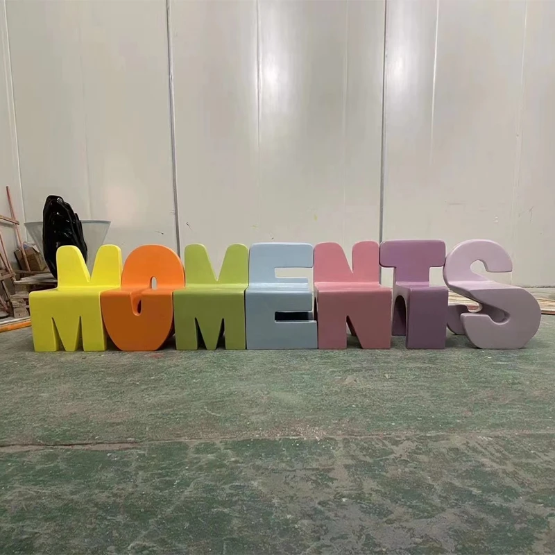 Fiberglass Letters Leisure Chair Custom Shopping Mall Square English Letters Modeling Chair
Fiberglass Letters Leisure Chair Custom Shopping Mall Square English Letters Modeling Chair