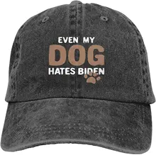 Even My Dog Hates Biden Funny Anti Biden Cap Adult Adjustable Mountain Classic Washed Casquette Denim Cap Hat for Outdoor
Even My Dog Hates Biden Funny Anti Biden Cap Adult Adjustable Mountain Classic Washed Casquette Denim Cap Hat for Outdoor