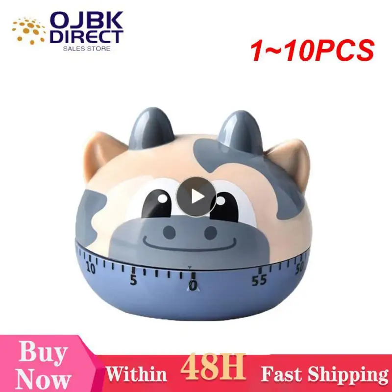 

1~10PCS Kitchen Timer Digital Cooking Reminder Cartoon Animal Vegetable Shape 60 Minute Timer Countdown Clock Baking Helper